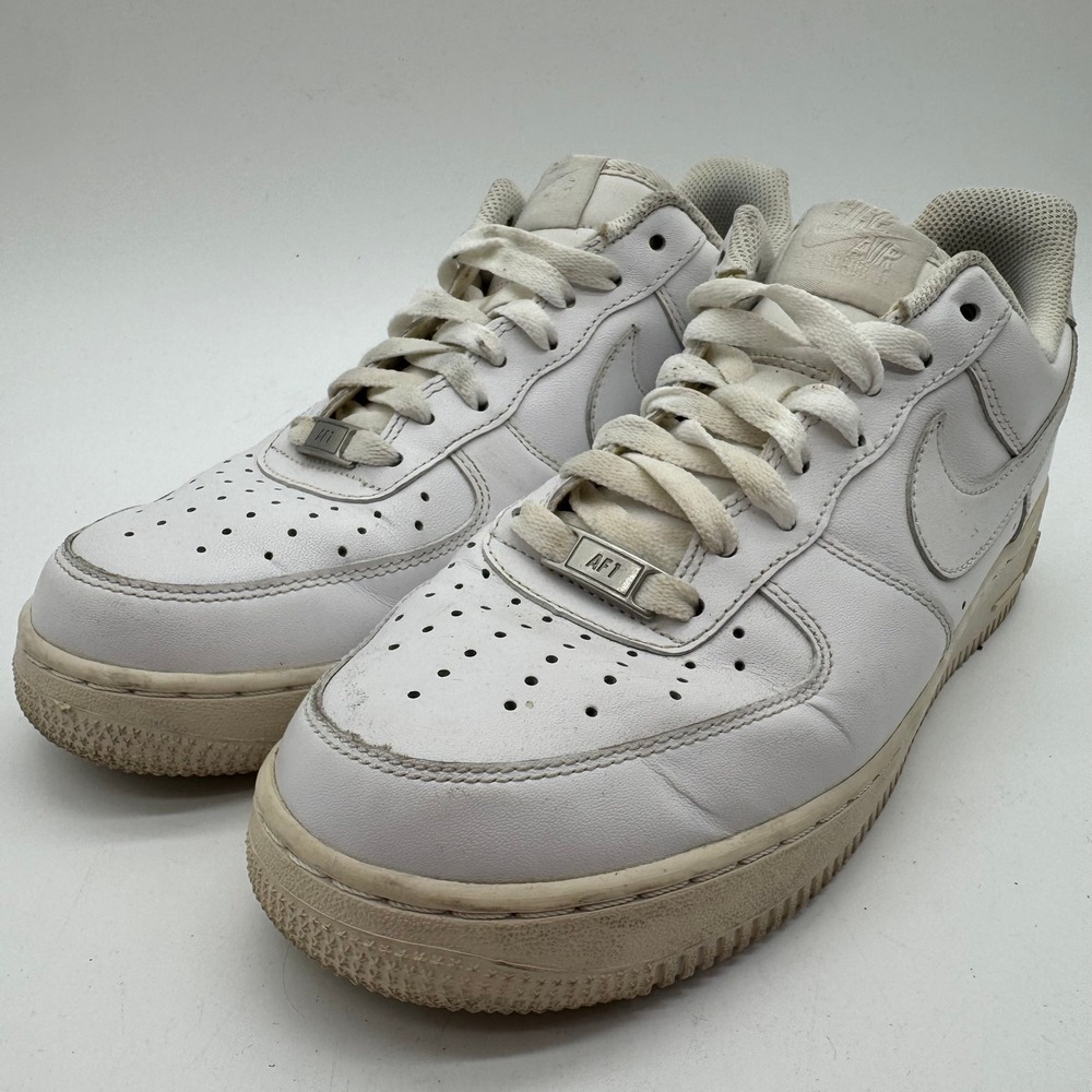 Nike Air Force 1 Low Mens White Leather Sneakers 315122-111 Size 8.5